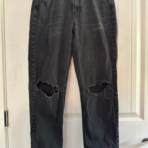 American Eagle Outfitters Black Boyfriend Jeans Distressed